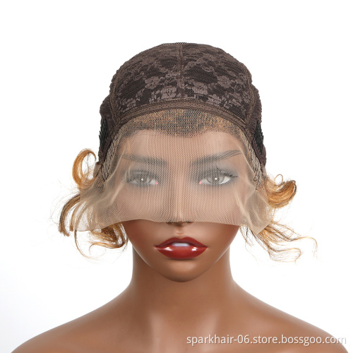 SPARK Factory Wholesale Short Human Hair Wigs Short Pixie Cut Lace Wig Cheap Pixie Curls Short Wigs For Black Women